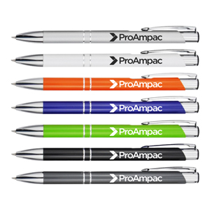Moneta Aluminium Click Ballpoint Pen - Stylish ballpoint pen you can take with you anywhere!